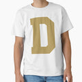 Alphabet Gold D Sports Letter D T-Shirt - Casual Everyday Wear Men Women - T-Shirt, Sweatshirt, Hoodie