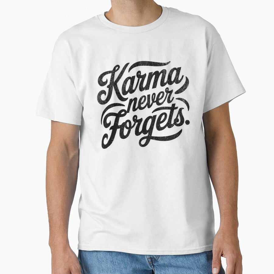 Karma Never Forgets by Eksama Design - Adult & Kids T-Shirts, Sweatshirts & Hoodies apparel design preview 1