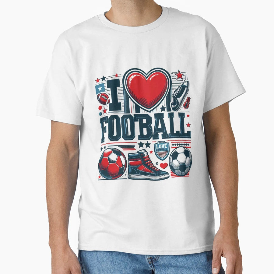 Love Game Football T-Shirt - Streetwear Style for Adults - T-Shirt, Sweatshirt, Hoodie