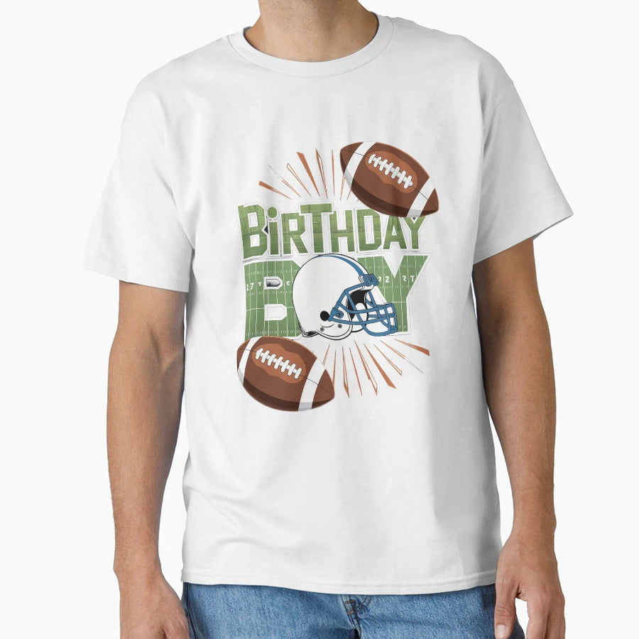 Birthday Football Birthday Party T-Shirt - Unique Graphic Unisex - T-Shirt, Sweatshirt, Hoodie