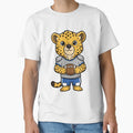Cheetah Football Player Cartoon T-Shirt - Minimalist Print Unisex - T-Shirt, Sweatshirt, Hoodie