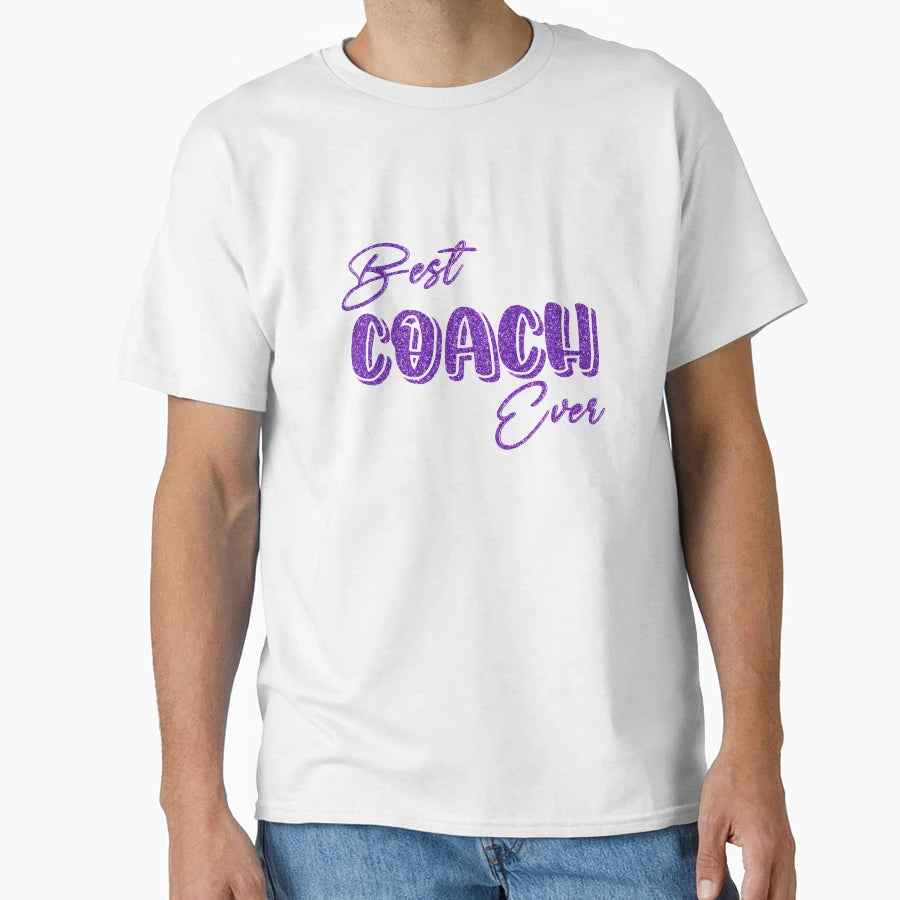 Pretty Purple Best Coach Ever T-Shirt - Aesthetic Graphic for Adults - T-Shirt, Sweatshirt, Hoodie