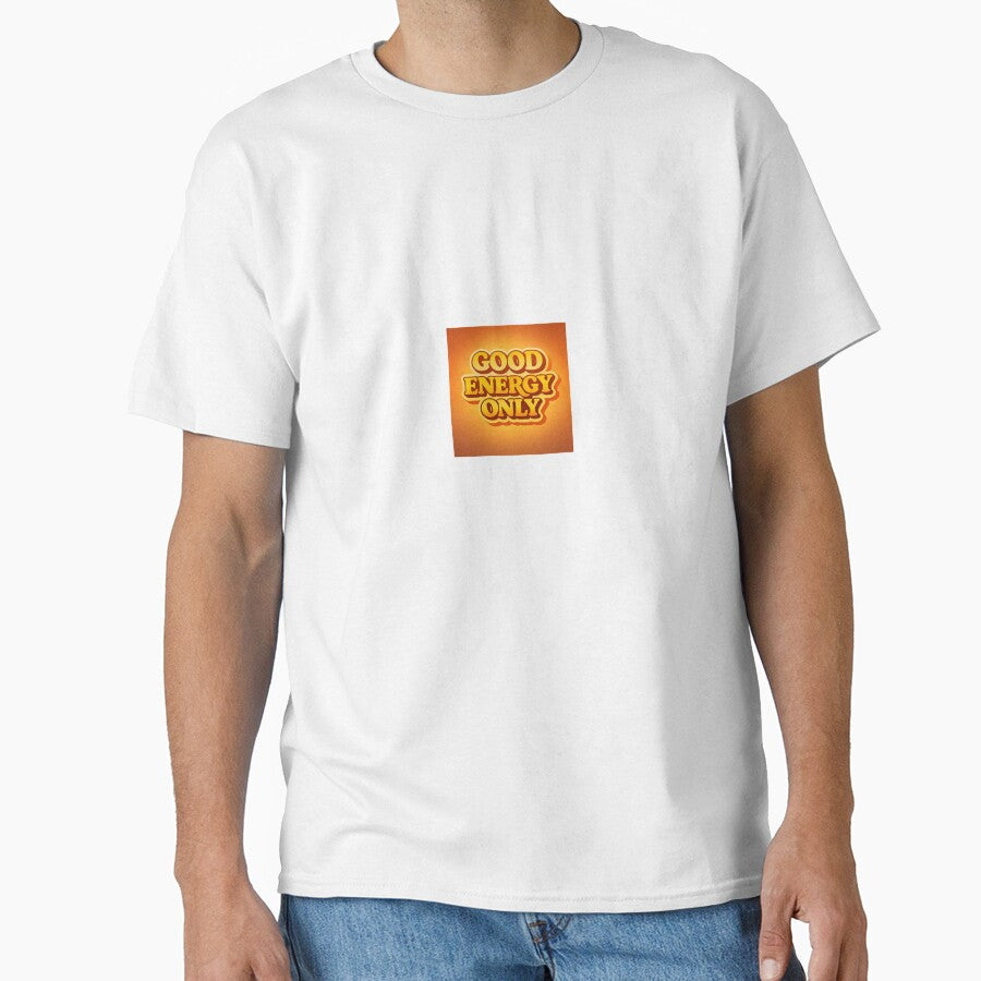 Good Energy Only Retro Typography by QuietVibeDesign - Adult & Kids T-Shirts, Sweatshirts & Hoodies apparel design preview 1