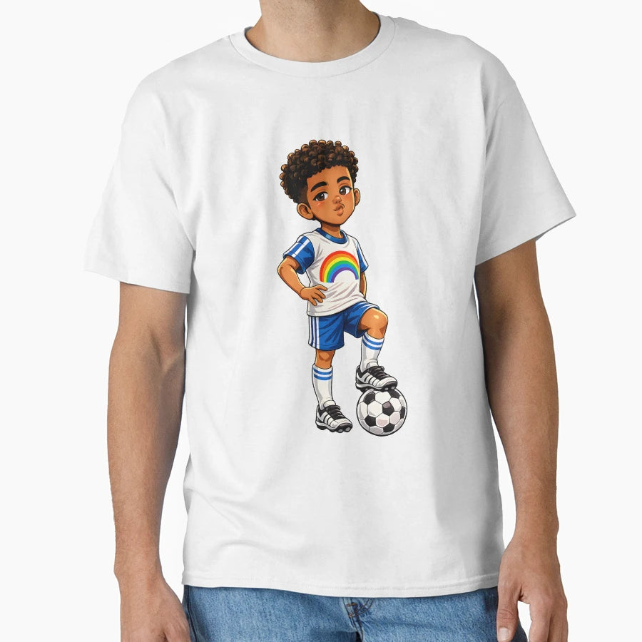 Gay Football Pride Rainbow Soccer T-Shirt - Fun Novelty Design for Adults - T-Shirt, Sweatshirt, Hoodie