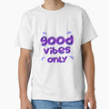 Good Vibes Only purple Positive and Motivational - Adult & Kids T-Shirts, Sweatshirts & Hoodies apparel design preview 1