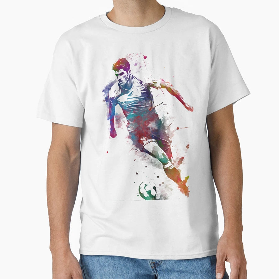 Football Player Sport Art Football Soccer T-Shirt - Graphic Print Unisex - T-Shirt, Sweatshirt, Hoodie