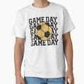 Game Day Gold Glitter Soccer Ball T-Shirt - Unique Graphic for Adults - T-Shirt, Sweatshirt, Hoodie
