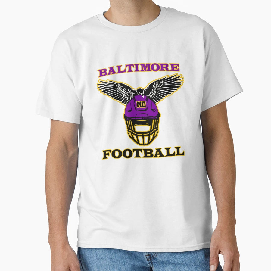 Baltimore Football T-Shirt - Unique Graphic for Adults - T-Shirt, Sweatshirt, Hoodie