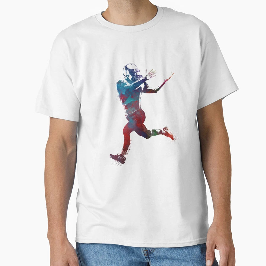 American Football Player Football Sport T-Shirt - Unique Graphic Men Women - T-Shirt, Sweatshirt, Hoodie