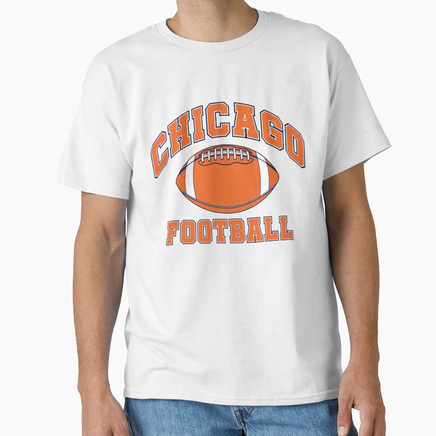 Chicago Football T-Shirt - Minimalist Print for Adults - T-Shirt, Sweatshirt, Hoodie