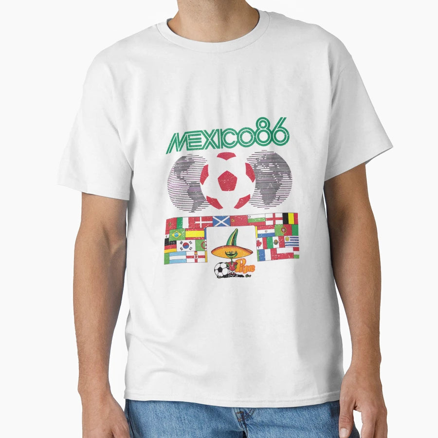 Mexico 86 World Cup T-Shirt - Graphic Print Unisex - T-Shirt, Sweatshirt, Hoodie