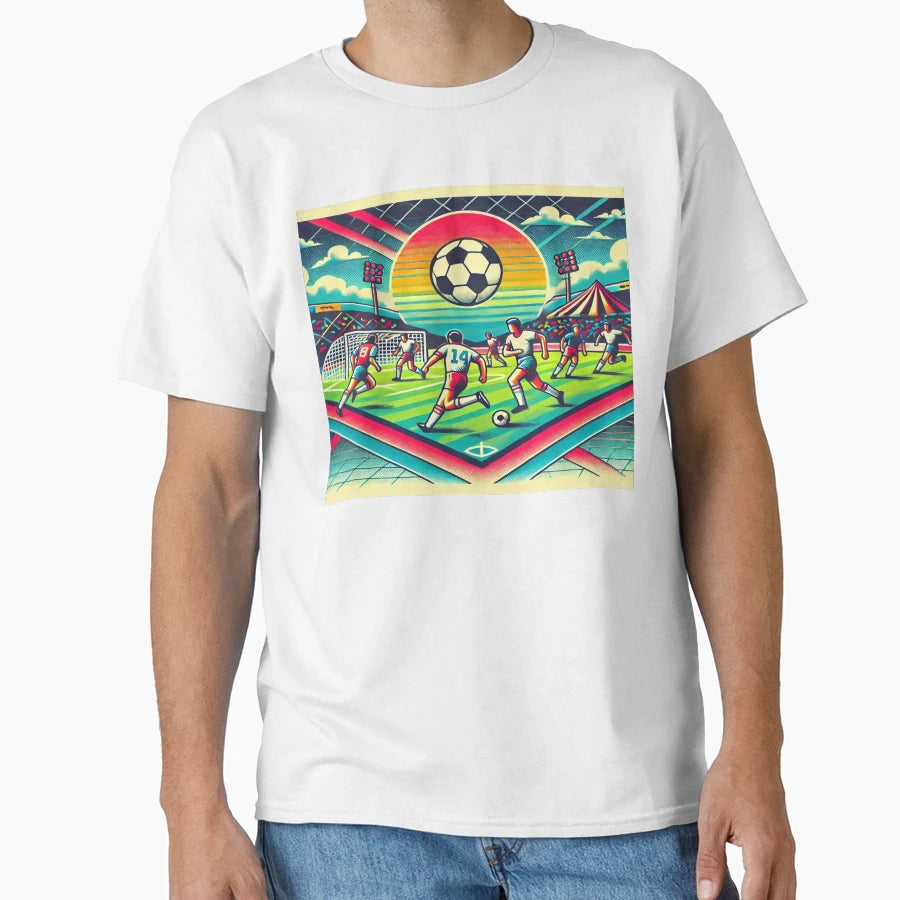80S Soccer Match T-Shirt - Trendy Graphic for Adults - T-Shirt, Sweatshirt, Hoodie
