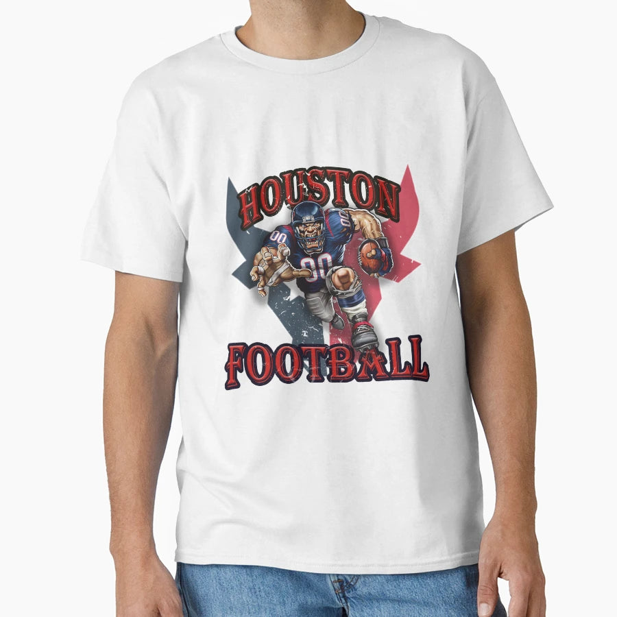 Houston Football T-Shirt - Aesthetic Graphic Men Women - T-Shirt, Sweatshirt, Hoodie