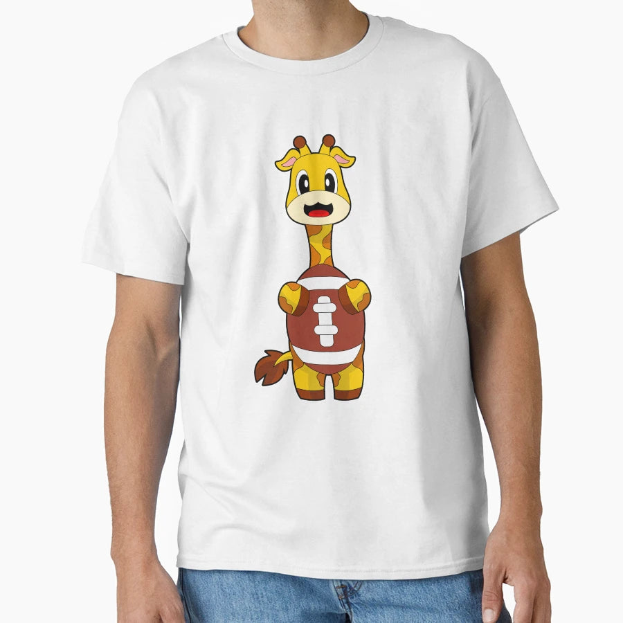 Giraffe American Football Sports T-Shirt - Casual Everyday Wear for Adults - T-Shirt, Sweatshirt, Hoodie