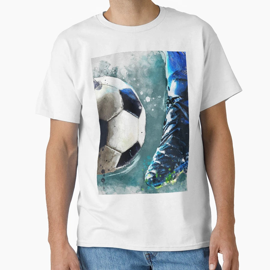 Football Watercolor Sport Art T-Shirt - Streetwear Style Men Women - T-Shirt, Sweatshirt, Hoodie