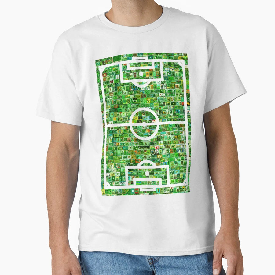 Soccer Stamps Field T-Shirt - Novelty Apparel Unisex - T-Shirt, Sweatshirt, Hoodie