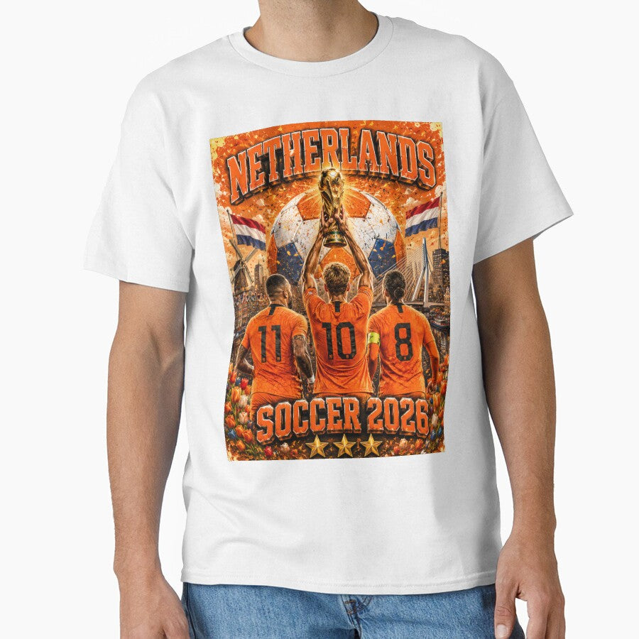 Netherlands Soccer 2026 Dutch Football Fan Gift by - Adult & Kids T-Shirts, Sweatshirts & Hoodies apparel design preview 1