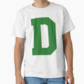 Alphabet Green D Sports Letter D T-Shirt - Minimalist Print Unisex - T-Shirt, Sweatshirt, Hoodie