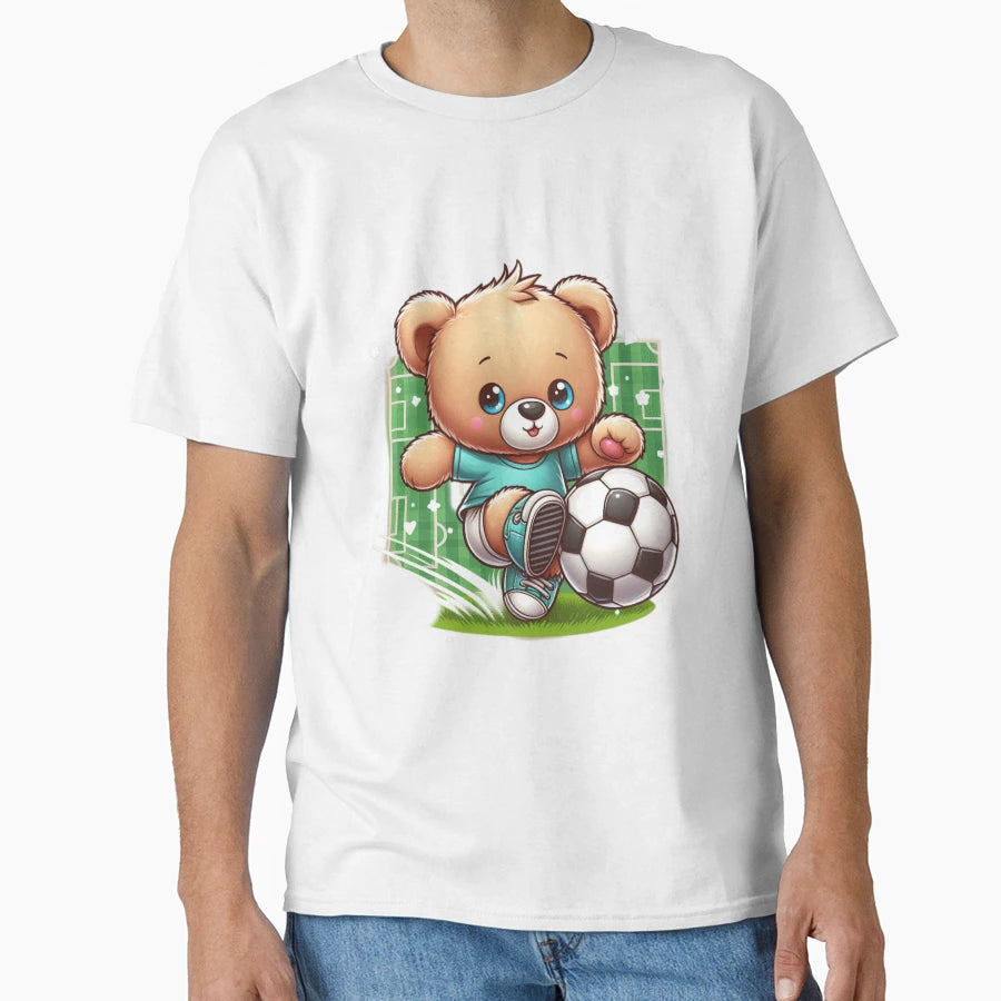 Soccer Bear Kicking Ball T-Shirt - Streetwear Style Unisex - T-Shirt, Sweatshirt, Hoodie