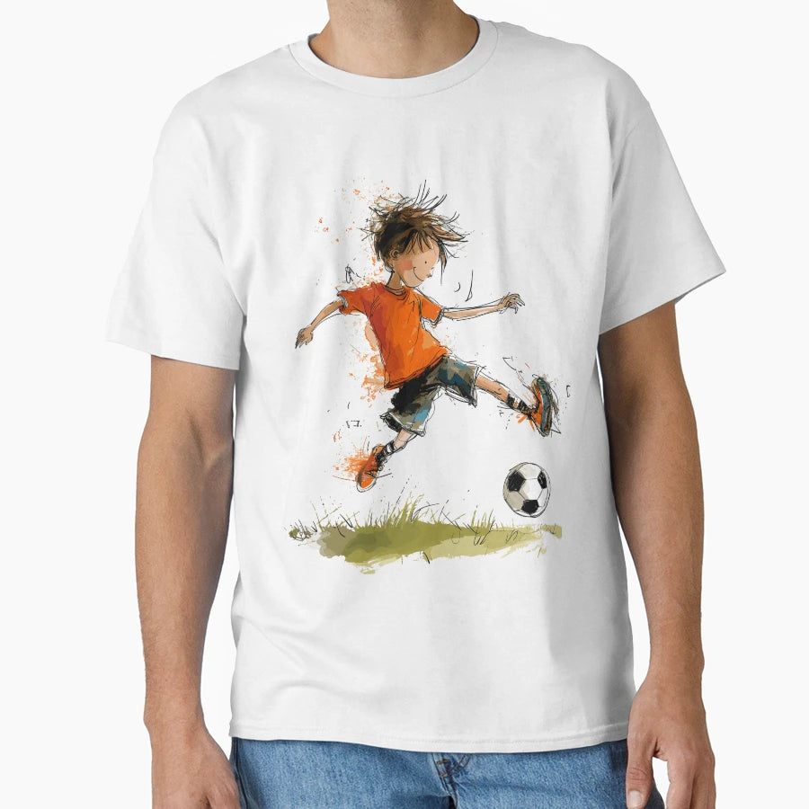 Little Playing Soccer T-Shirt - Streetwear Style for Adults - T-Shirt, Sweatshirt, Hoodie