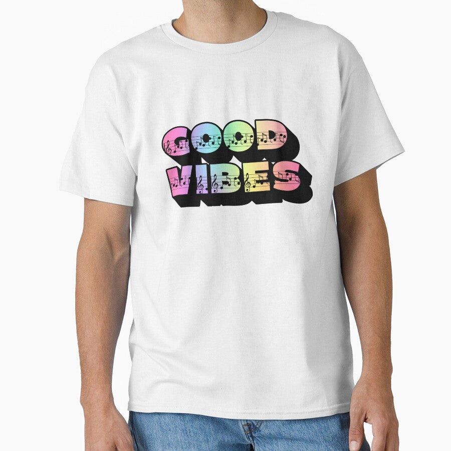 Gradient Rainbow Spectrum 3D Extruded Musical Notes - Adult & Kids T-Shirts, Sweatshirts & Hoodies apparel design preview 1
