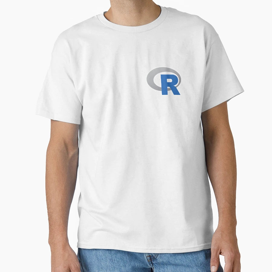R Programming Language Data Stats Logo T-Shirt - Unique Graphic for Adults - T-Shirt, Sweatshirt, Hoodie