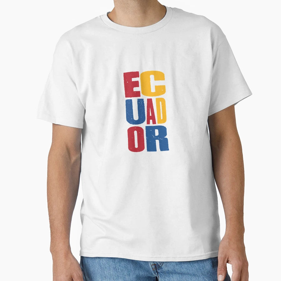 Ecuador Drawn Letters T-Shirt - Minimalist Print Men Women - T-Shirt, Sweatshirt, Hoodie