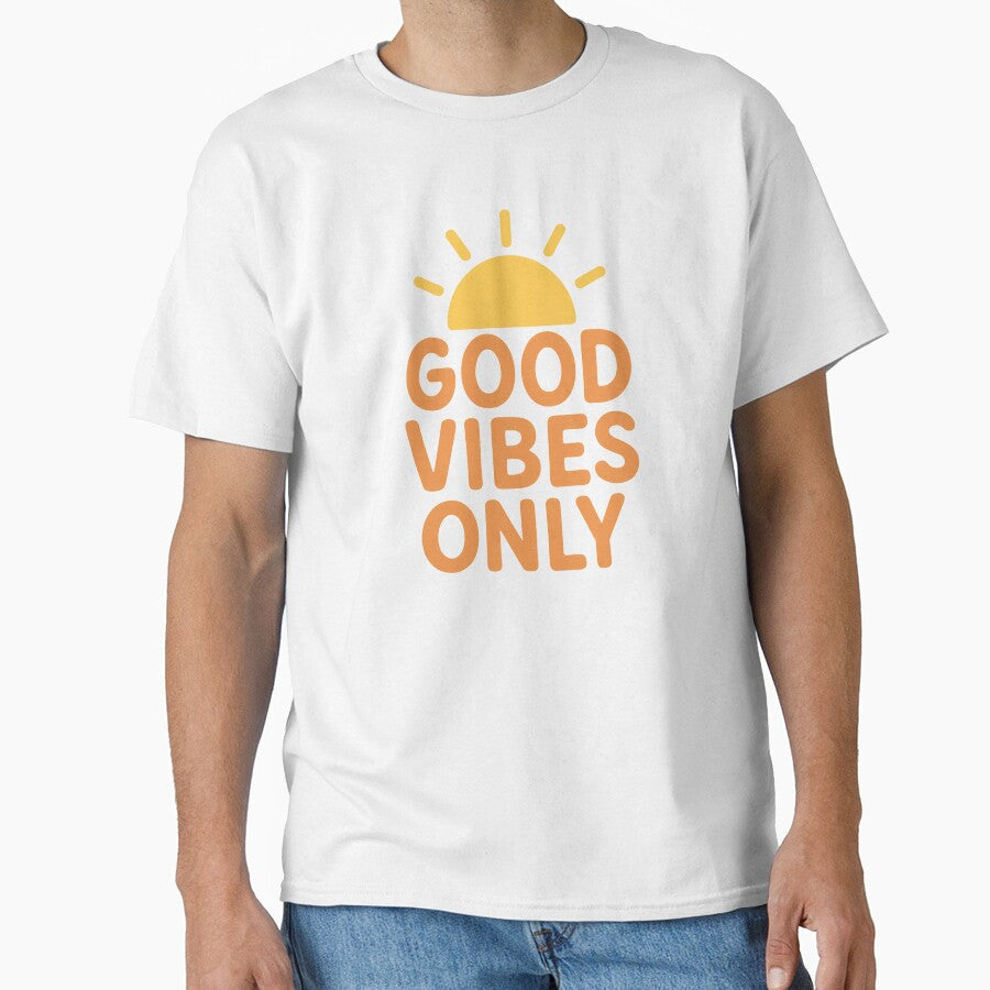 Good Vibes Only Positive Aesthetic Typography for a - Adult & Kids T-Shirts, Sweatshirts & Hoodies apparel design preview 1