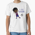 I Love Soccer Black Barcelona T-Shirt - Casual Everyday Wear for Adults - T-Shirt, Sweatshirt, Hoodie
