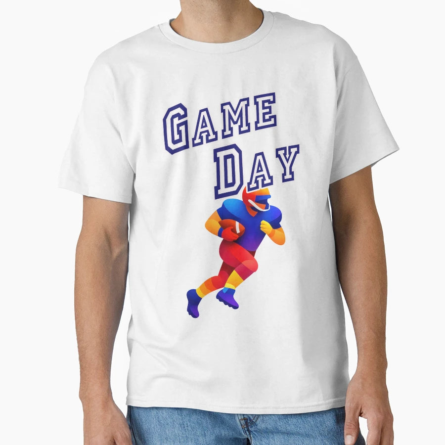 Game Day American Football Player T-Shirt - Fun Novelty Design Men Women - T-Shirt, Sweatshirt, Hoodie