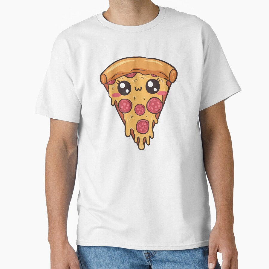 Kawaii Pizza by KD Merch - Adult & Kids T-Shirts, Sweatshirts & Hoodies apparel design preview 1
