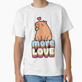 Cute Capybara Spreading More Love Positivity by - Adult & Kids T-Shirts, Sweatshirts & Hoodies apparel design preview 1