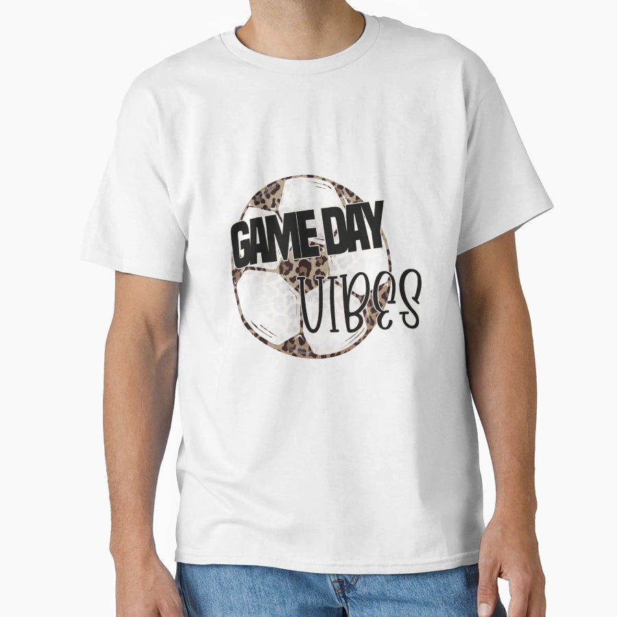 Leopard Soccer Game Day Vibes T-Shirt - Custom Art Print Men Women - T-Shirt, Sweatshirt, Hoodie