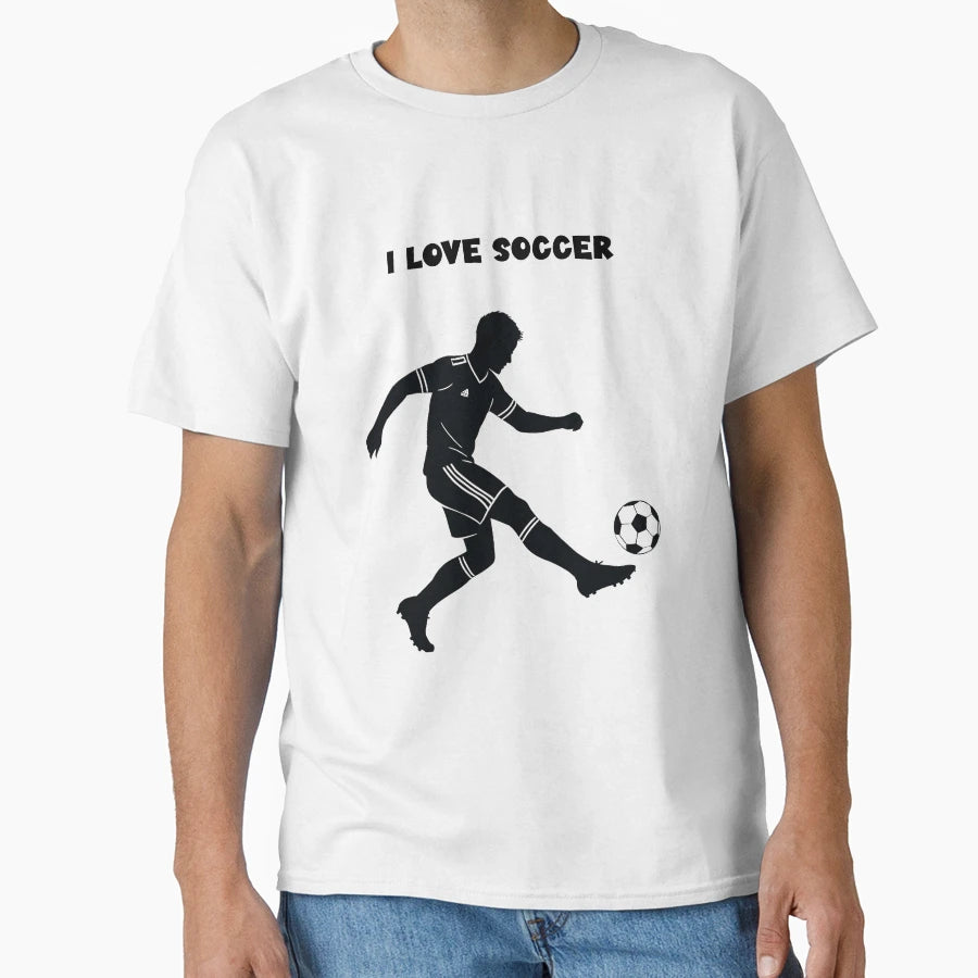 I Love Soccer T-Shirt - Custom Art Print for Adults - T-Shirt, Sweatshirt, Hoodie