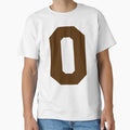 Alphabet Brown O Sports Letter O T-Shirt - Trendy Graphic for Adults - T-Shirt, Sweatshirt, Hoodie