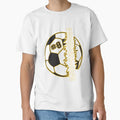 Soccer Ball Black Background T-Shirt - Unique Graphic Unisex - T-Shirt, Sweatshirt, Hoodie