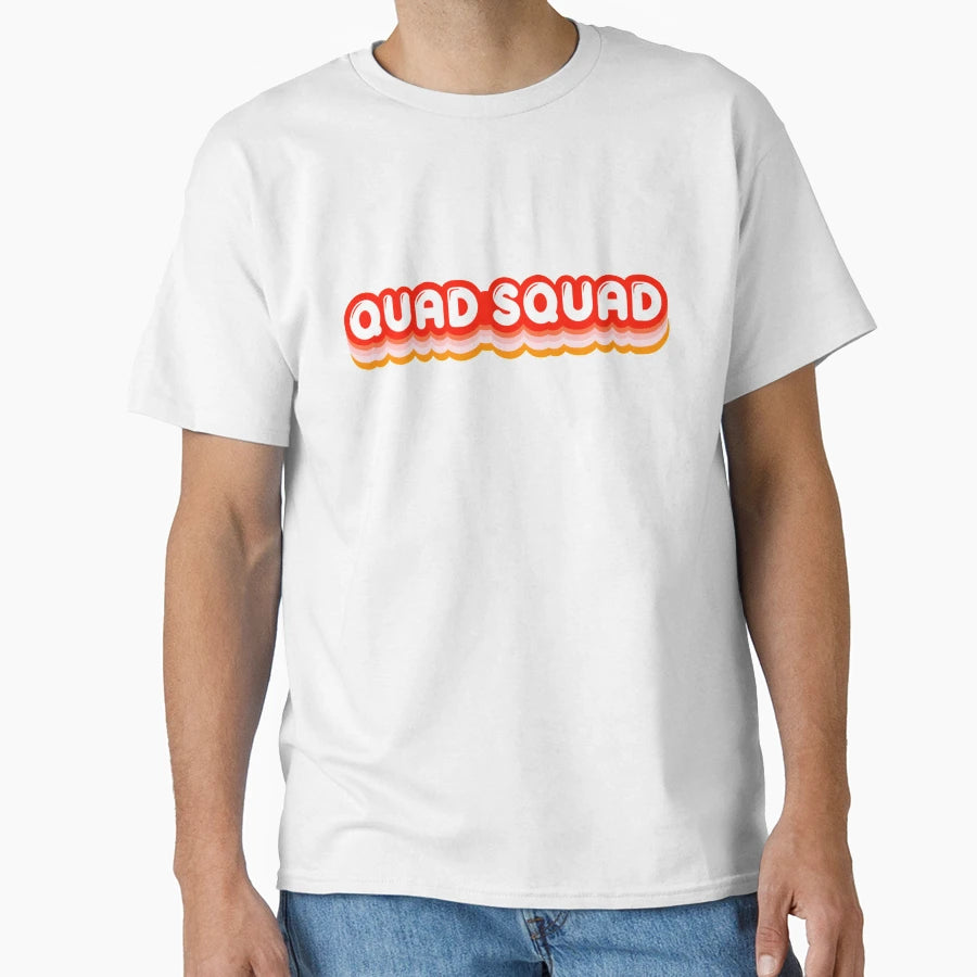 Quad Squad 70S Vibes Skater T-Shirt - Trendy Graphic for Adults - T-Shirt, Sweatshirt, Hoodie
