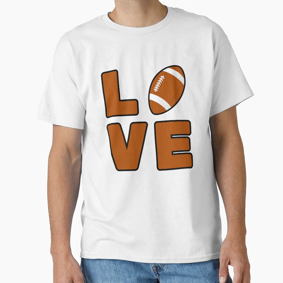 Love Football T-Shirt - Custom Art Print Men Women - T-Shirt, Sweatshirt, Hoodie