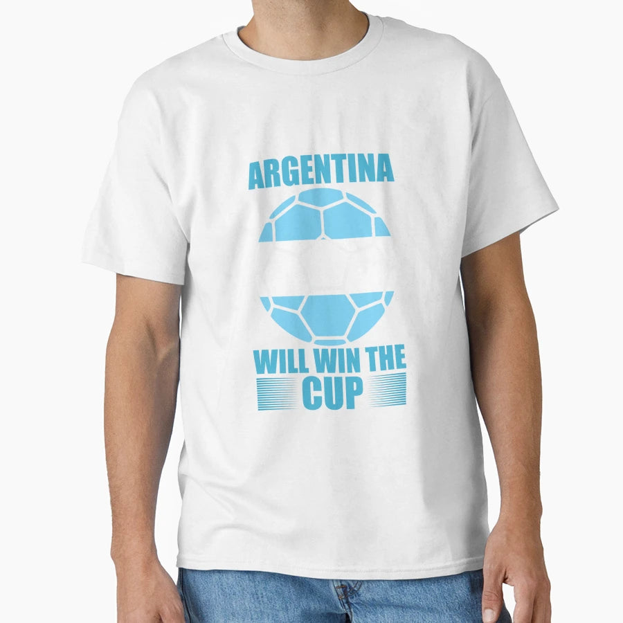 Argentina Will Win Cup T-Shirt - Minimalist Print Men Women - T-Shirt, Sweatshirt, Hoodie