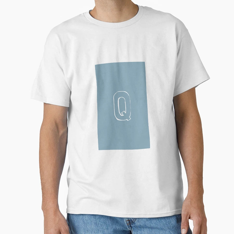 Alphabet Range Sketched Q T-Shirt - Minimalist Print Men Women - T-Shirt, Sweatshirt, Hoodie