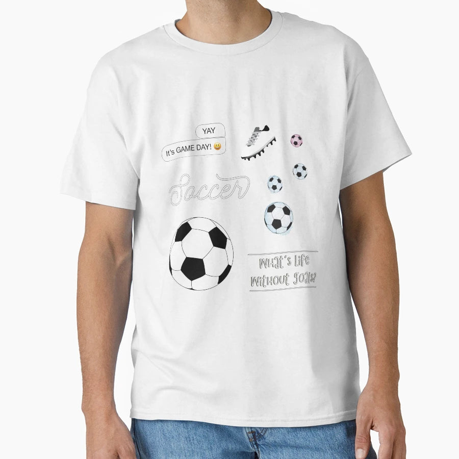 White Watercolor Soccer Pack T-Shirt - Custom Art Print for Adults - T-Shirt, Sweatshirt, Hoodie