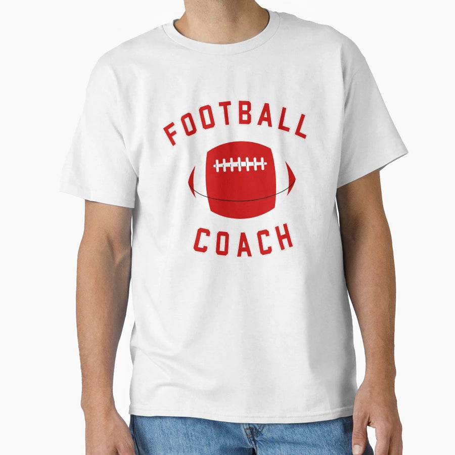 Football Coach Red T-Shirt - Aesthetic Graphic Unisex - T-Shirt, Sweatshirt, Hoodie
