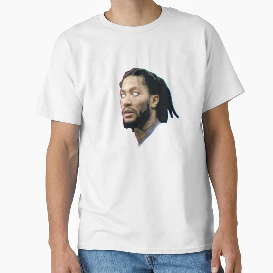 Derrick Rose White Eyes T-Shirt - Aesthetic Graphic Men Women - T-Shirt, Sweatshirt, Hoodie