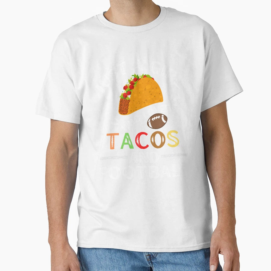Just Who Loves Tacos And Football T-Shirt - Graphic Print Men Women - T-Shirt, Sweatshirt, Hoodie