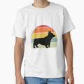 Retro Sunset Corgi Dad by Day design white text - Adult & Kids T-Shirts, Sweatshirts & Hoodies apparel design preview 1