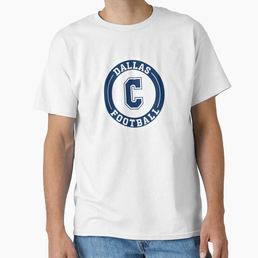 Dallas Football Round Badge T-Shirt - Unique Graphic Unisex - T-Shirt, Sweatshirt, Hoodie