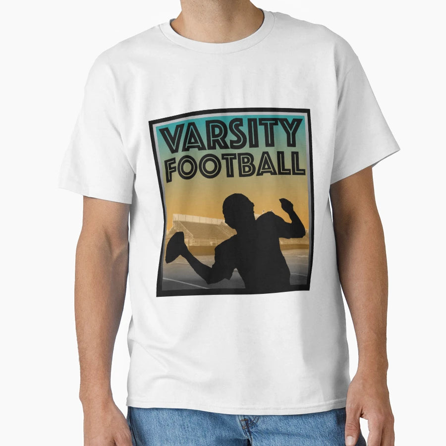 Varsity Football T-Shirt - Aesthetic Graphic for Adults - T-Shirt, Sweatshirt, Hoodie