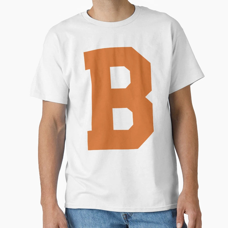 Alphabet Orange B Sports Letter B T-Shirt - Casual Everyday Wear Unisex - T-Shirt, Sweatshirt, Hoodie