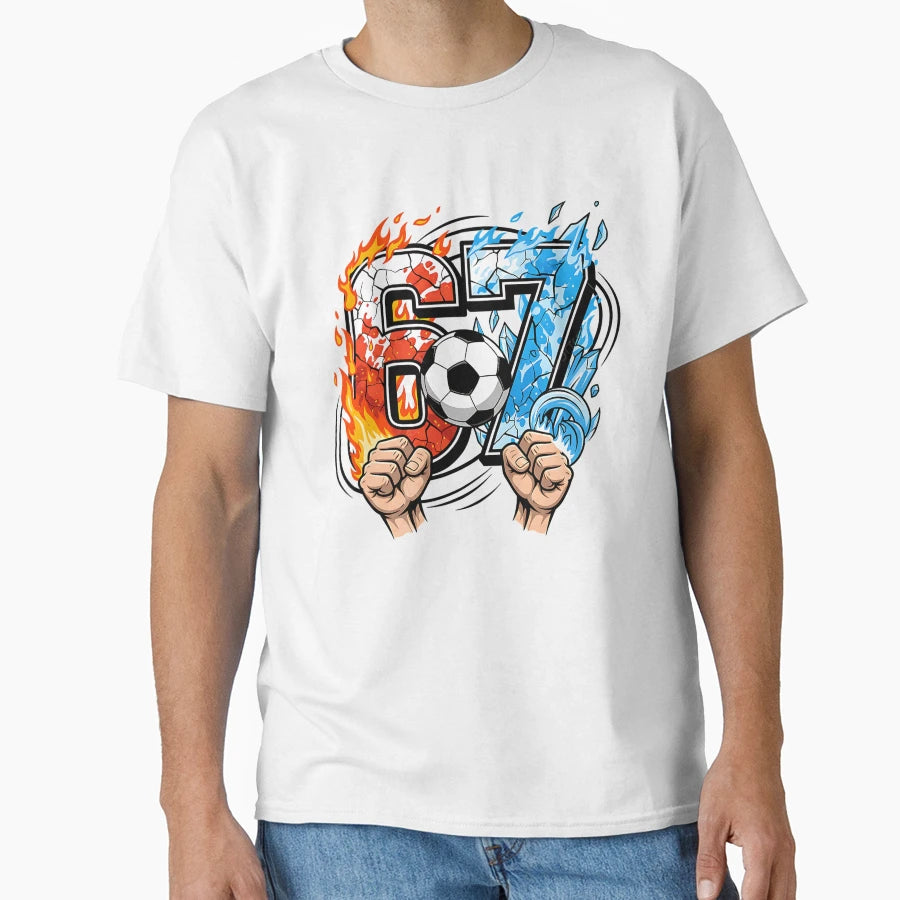 Funny 67 Soccer Sporty T-Shirt - Graphic Print for Adults - T-Shirt, Sweatshirt, Hoodie