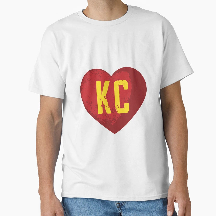 I Love Kansas City Heart Kc Football T-Shirt - Unique Graphic Men Women - T-Shirt, Sweatshirt, Hoodie